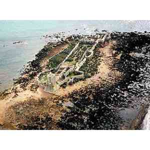 Click para ampliar. Pulsa en el nombre para ver la ficha. Chiclana 1: Castillo de Sancti Petri (vista aérea)